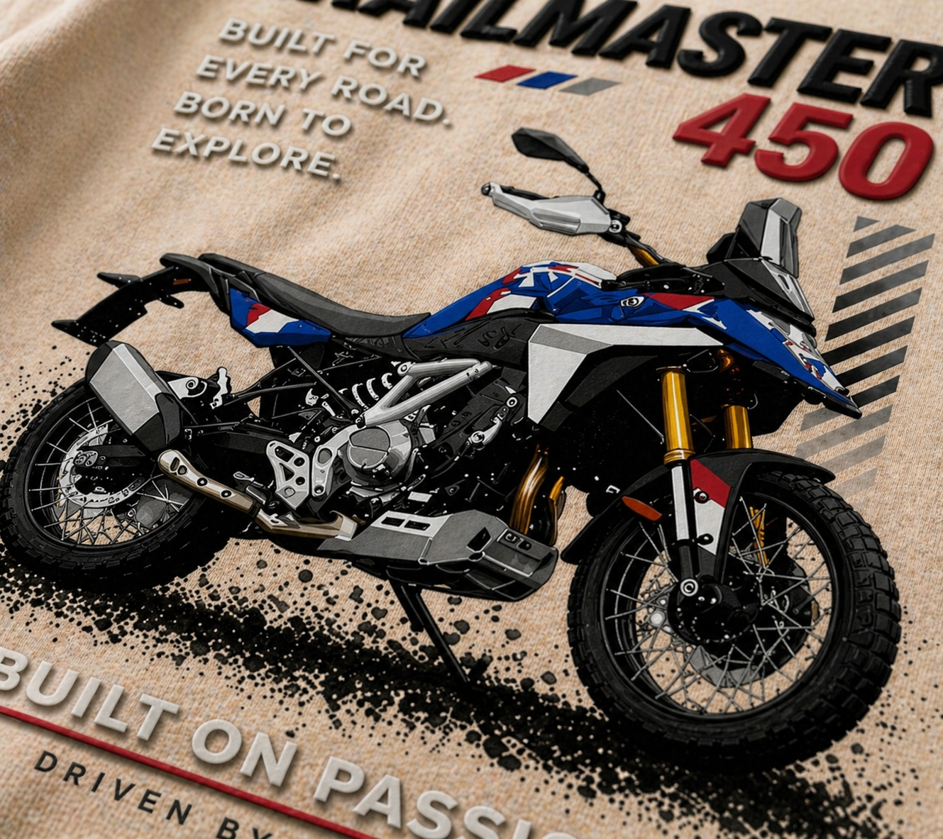 ADVENTURE F450 GS Oversized Tee - Puff Print Edition