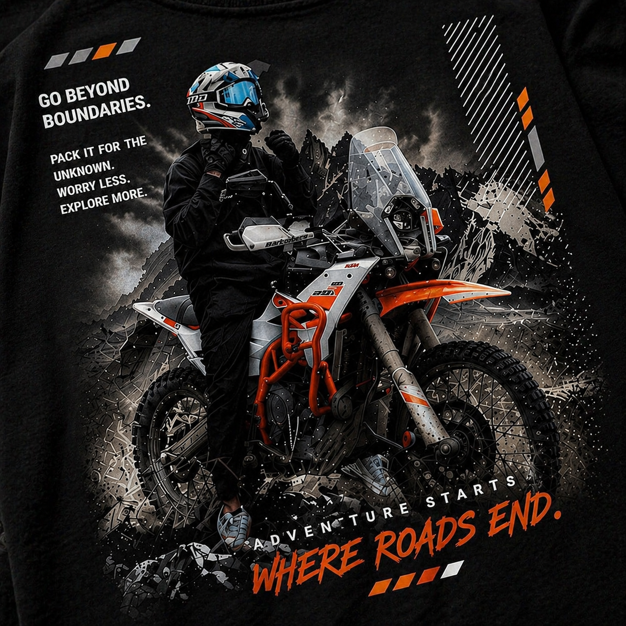 Adventure 390 Overzised Tee - Puff Print Edition