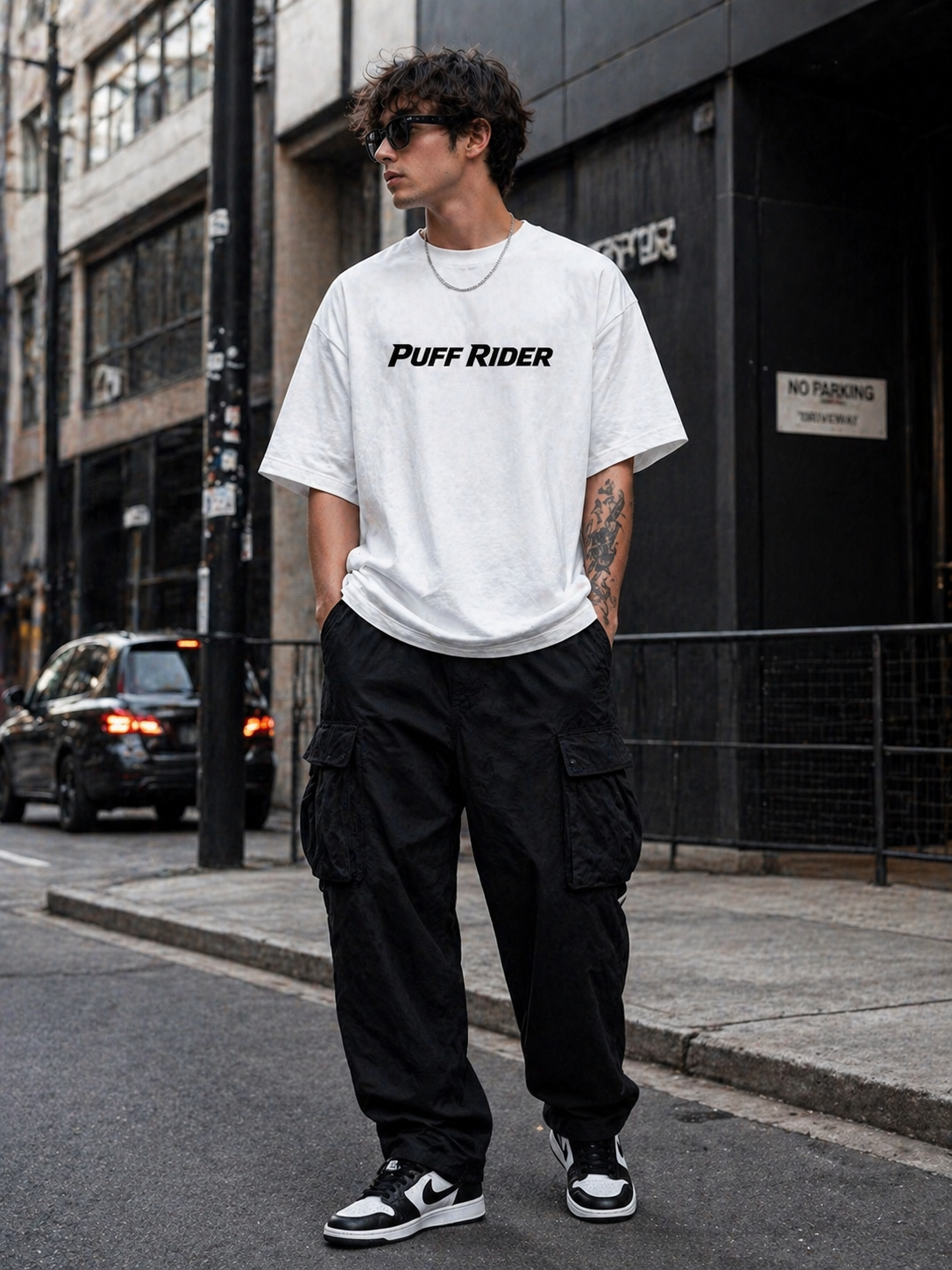 Cafe Racer 650 Oversized Tee - Puff Print Edition
