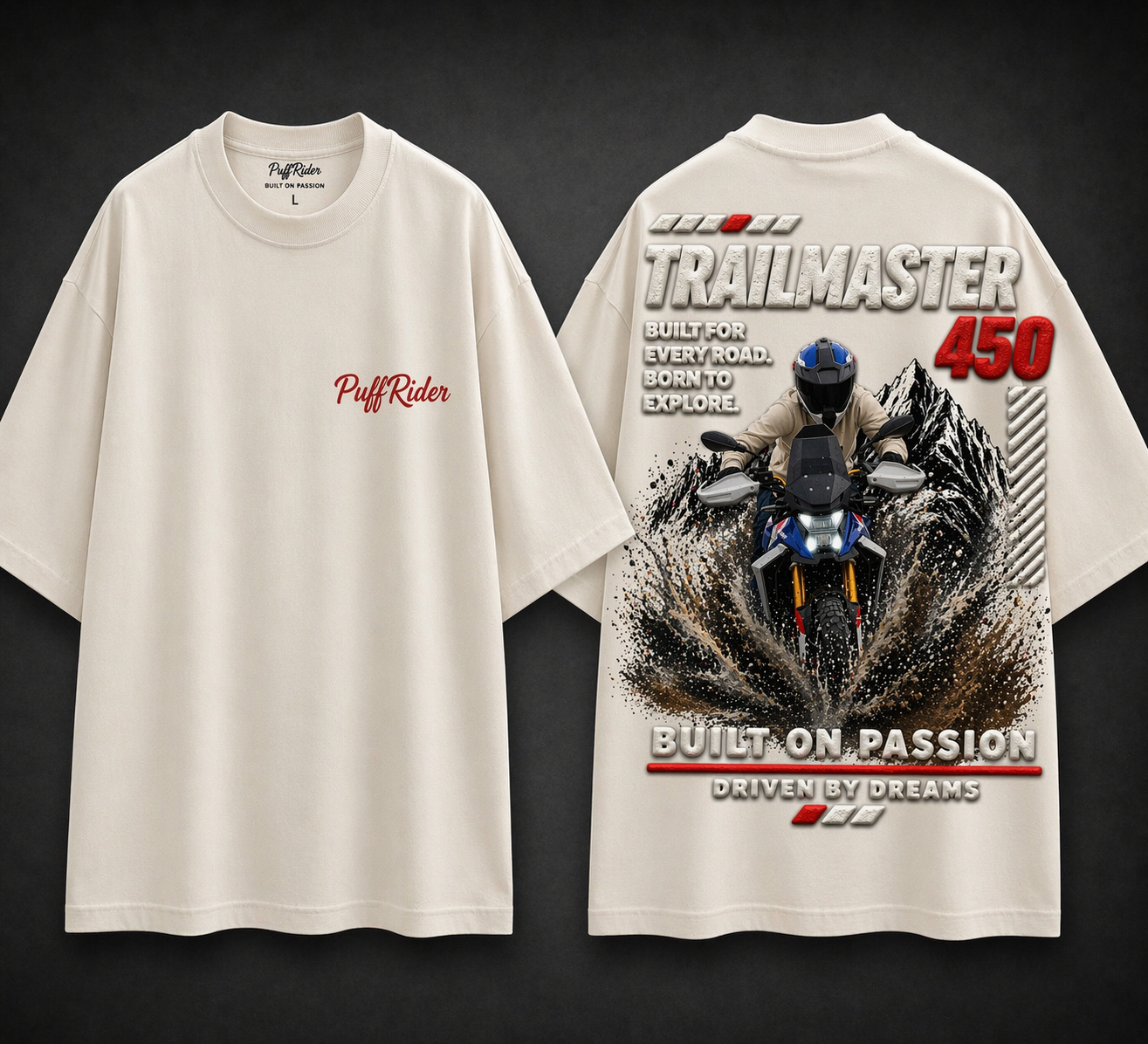 Adventure F450 GS Oversized Tee - Puff Print Edition