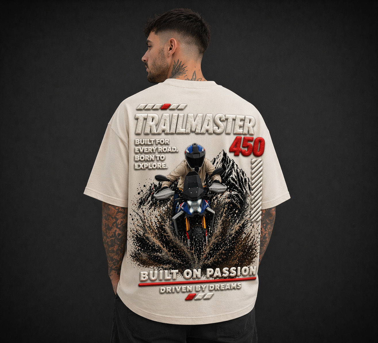 Adventure F450 GS Oversized Tee - Puff Print Edition