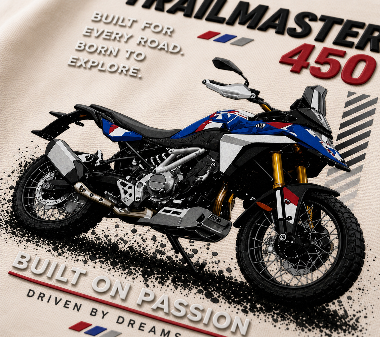 ADVENTURE F450 GS Oversized Tee - Puff Print Edition